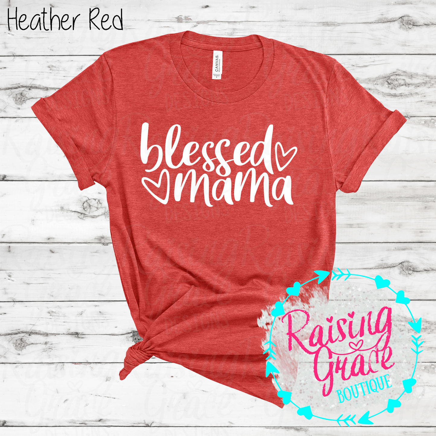 Blessed Mama - T-Shirt - (Shades of Red)