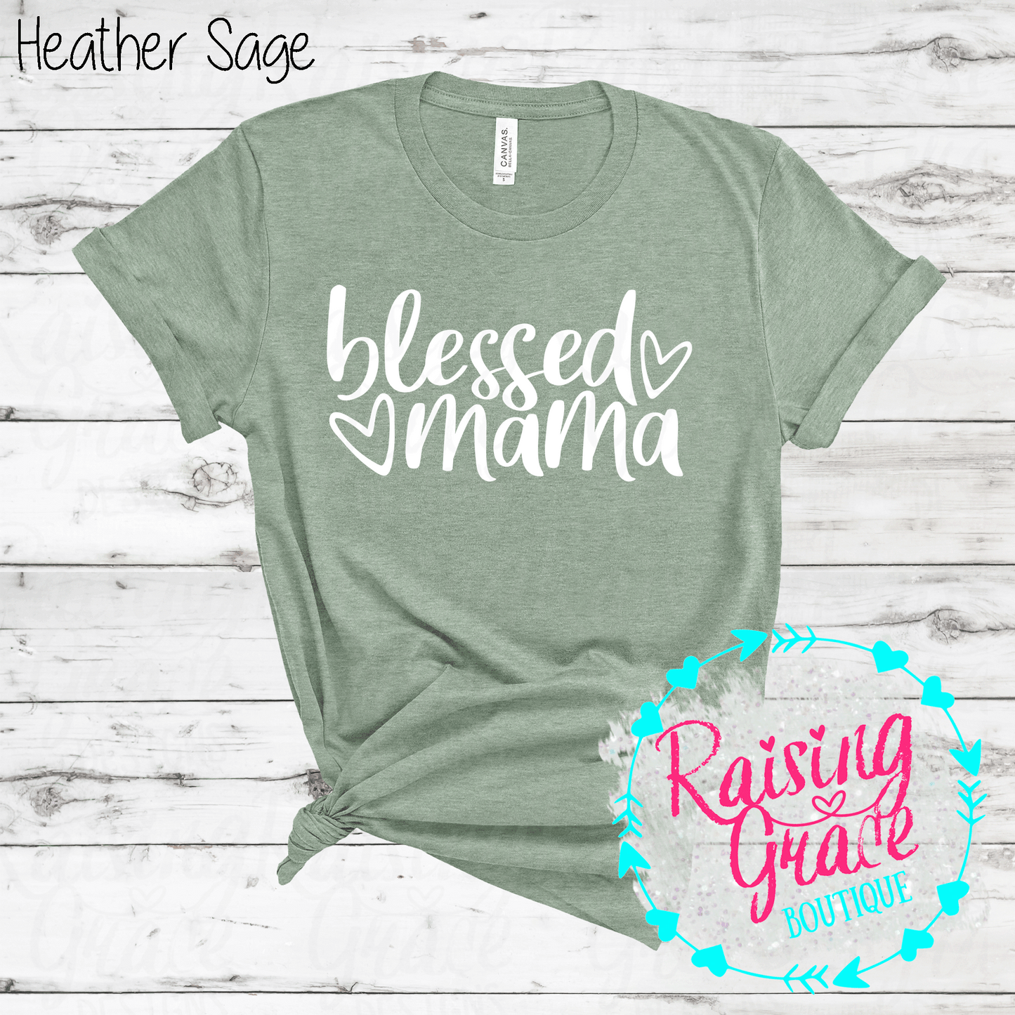 Blessed Mama - T-Shirt - (Shades of Green)