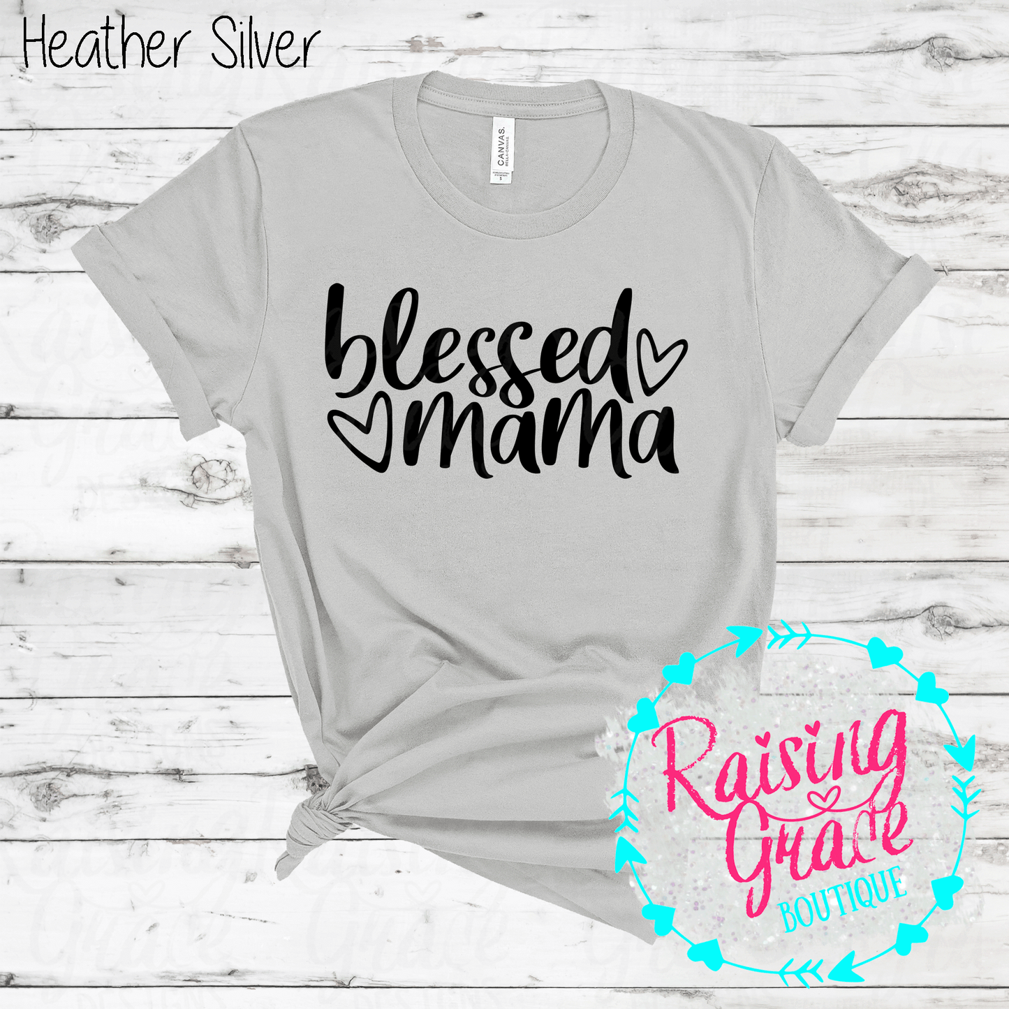 Blessed Mama T-Shirt - (Whites, Blacks, and Shades of Grey)