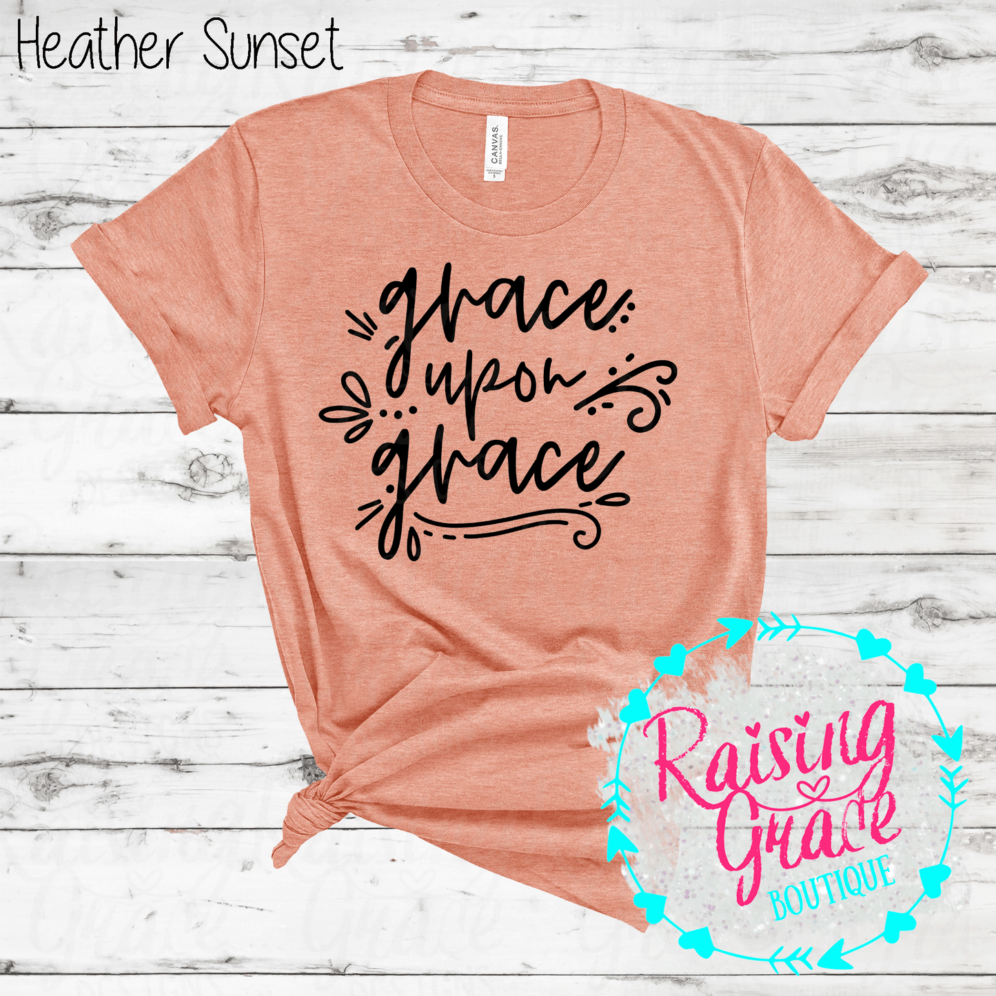 Grace Upon Grace - T-Shirt - (Orange and Browns)