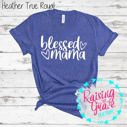 Blessed Mama Graphic T-Shirt | Faith Based Mama Tee | Christian Mom Shirt | Boutique Mama Graphic Tee | Inspirational Mom Shirt