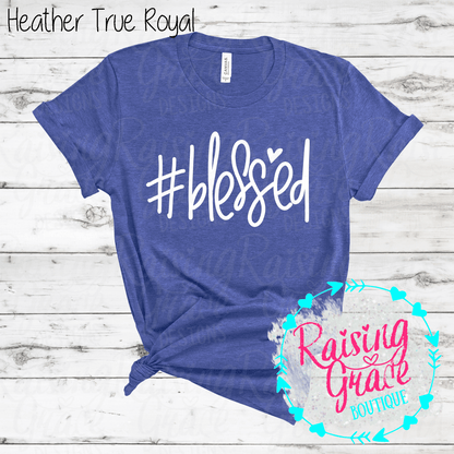 #Blessed Graphic T-Shirt | Faith Based Graphic Tee | Christian Inspirational Shirt | Boutique Faith Tee | Simple Christian Shirt
