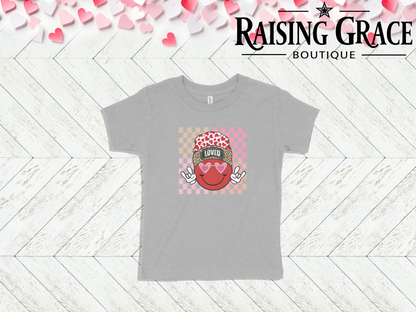 Loved Smiley Face Valentine’s Toddler Tee | Cute Valentine’s Kids Shirt