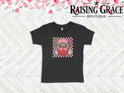 Loved Smiley Face Valentine’s Toddler Tee | Cute Valentine’s Kids Shirt