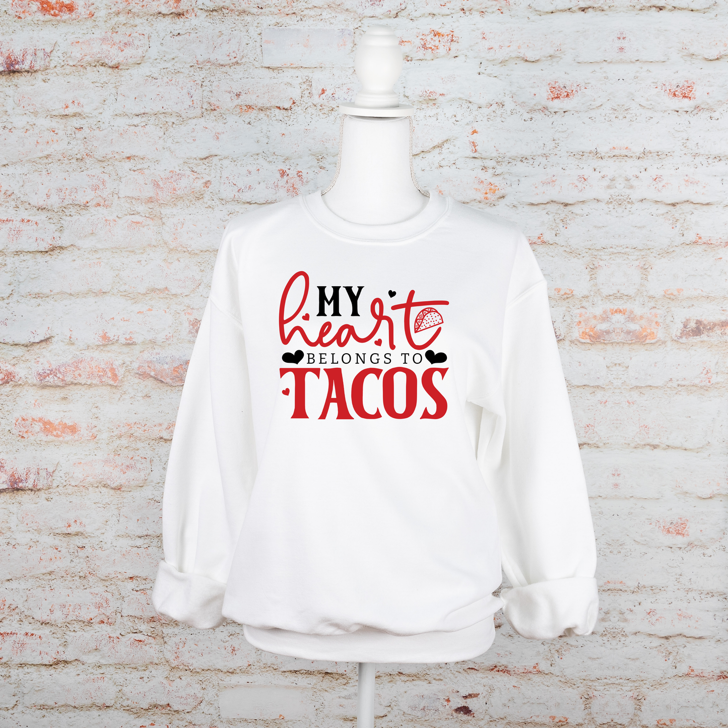 My Heart Belongs To Tacos - Sweatshirt - Adult