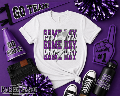 Game Day Volleyball Graphic T-Shirt | Purple Volleyball Tee | Sports Mom Shirt | Boutique Game Day Graphic Tee | Volleyball Season Shirt
