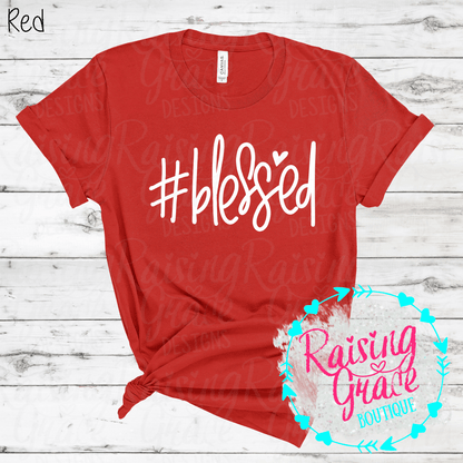 #Blessed Graphic T-Shirt | Faith Based Graphic Tee | Christian Inspirational Shirt | Boutique Faith Tee | Simple Christian Shirt