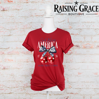 God Bless America - Adult T-Shirt - Bella Canvas