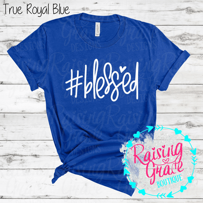 #Blessed Graphic T-Shirt | Faith Based Graphic Tee | Christian Inspirational Shirt | Boutique Faith Tee | Simple Christian Shirt