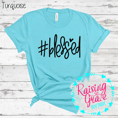 #Blessed Graphic T-Shirt | Faith Based Graphic Tee | Christian Inspirational Shirt | Boutique Faith Tee | Simple Christian Shirt