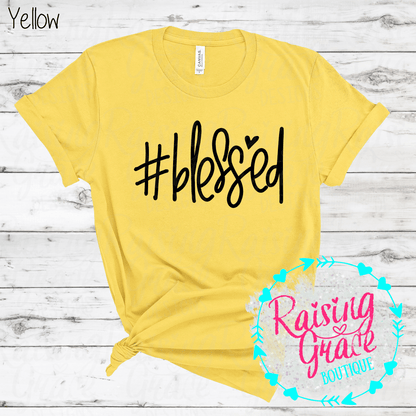 #Blessed Graphic T-Shirt | Faith Based Graphic Tee | Christian Inspirational Shirt | Boutique Faith Tee | Simple Christian Shirt