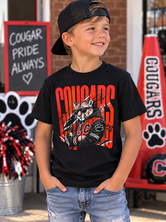 Cougars Fierce Mascot - Baby and Toddler Tee