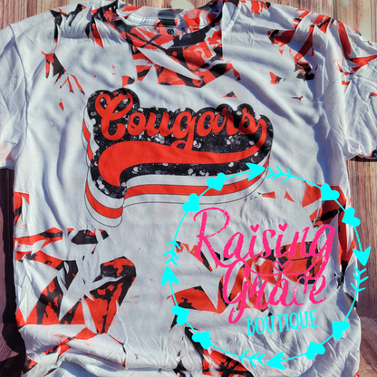 Cougars Retro - Shatter Pattern - Sublimated T-Shirt - Youth