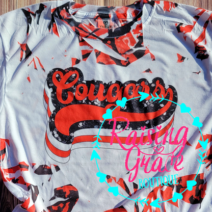 Cougars Retro - Shatter Pattern - Sublimated T-Shirt - Youth