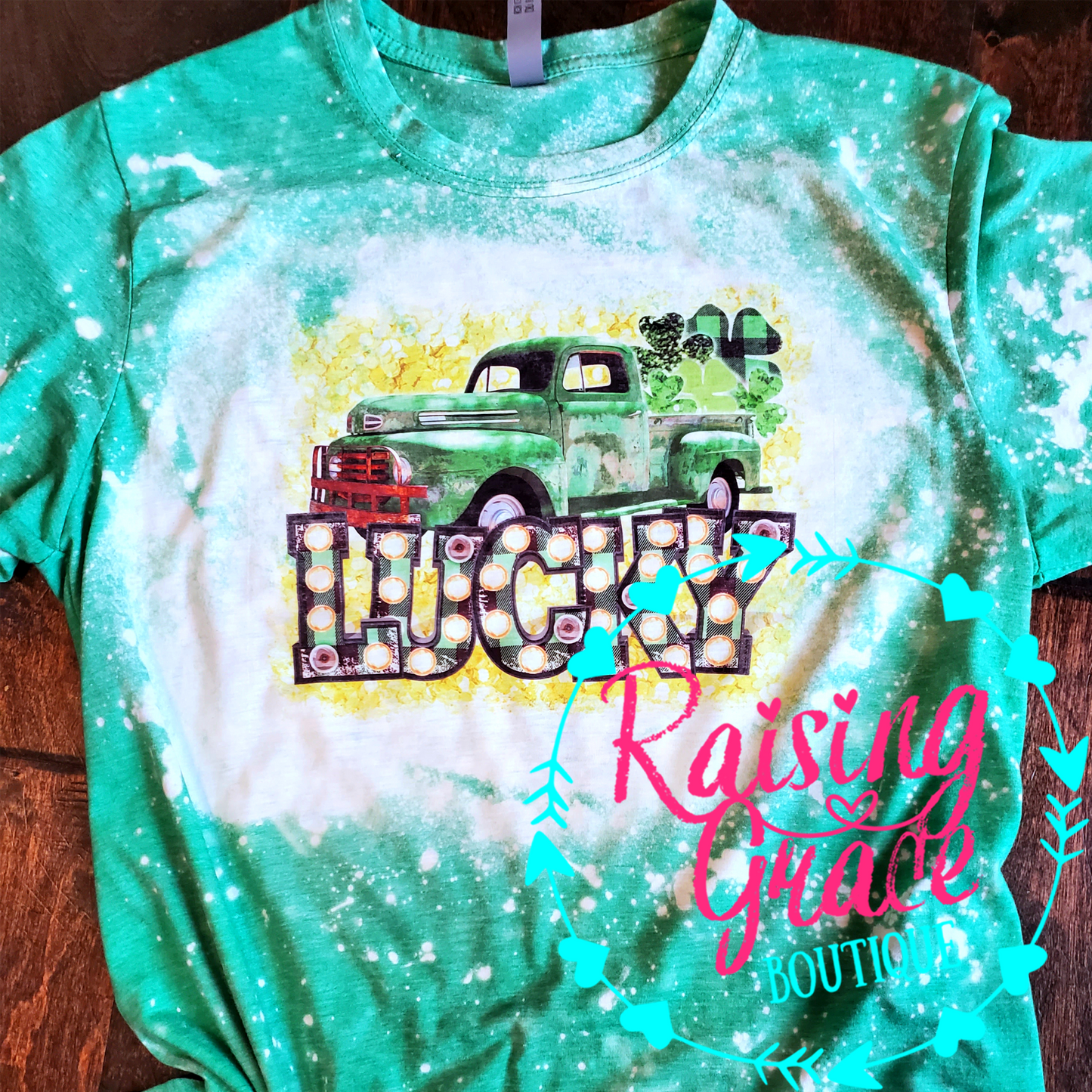 LUCKY Vintage Truck Bleached T-Shirt