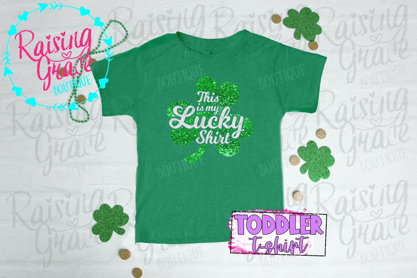 This Is My Lucky Shirt - Glitter - Toddler